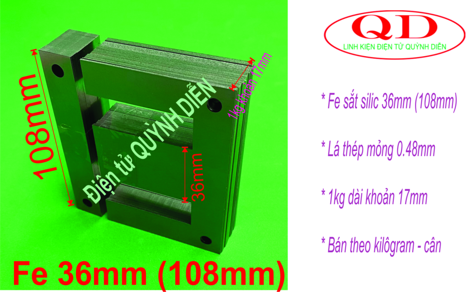 Combo 10kg Fe silic làm biến áp kích cơ biến áp 220v