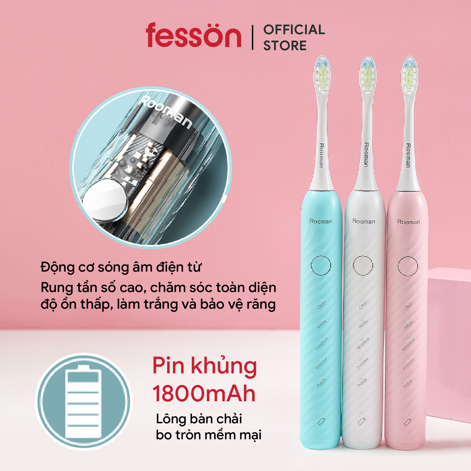 BÀN CHẢI ĐIỆN CHÍNH HÃNG MJ- K05