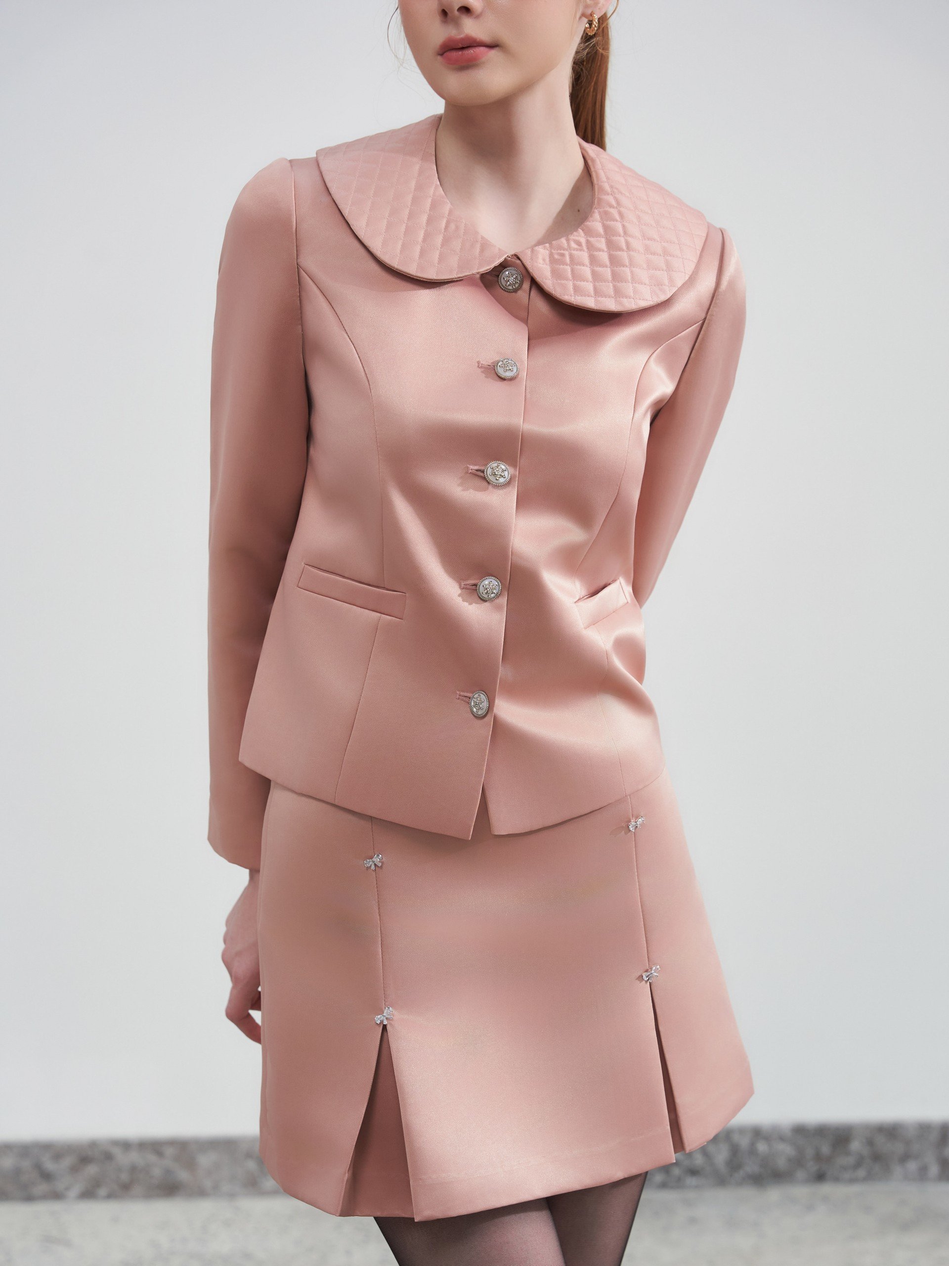 D.chic chân váy a ngắn 4 cúc nơ ms: 381727