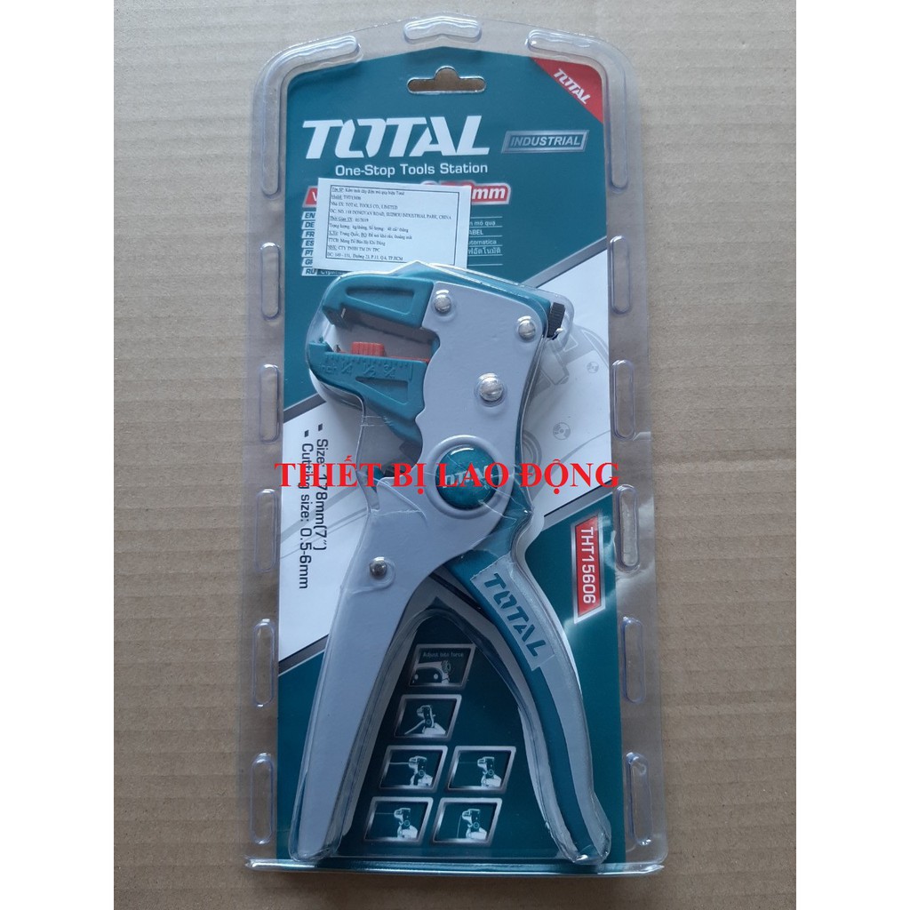 Kềm tuốt dây điện mỏ quạ total tht15606