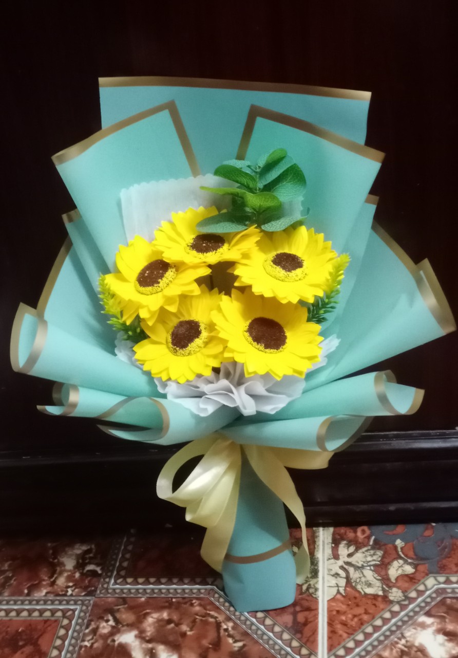 Bó hoa hướng dương sáp thơm MS 05N