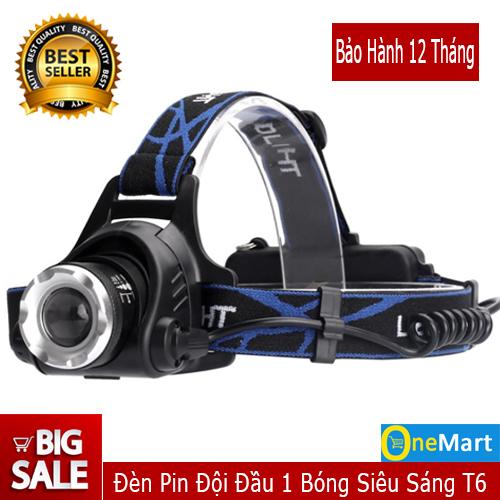 (SÁNG TỐT NHIỀU GIỜ) Đèn pin sạc đeo đầu, đèn pin đội đầu chống nước -Đèn pin đội đầu bóng LED XỊN Siêu sáng cao cấp Cree T6 - TẶNG KÈM CỤC SẠC