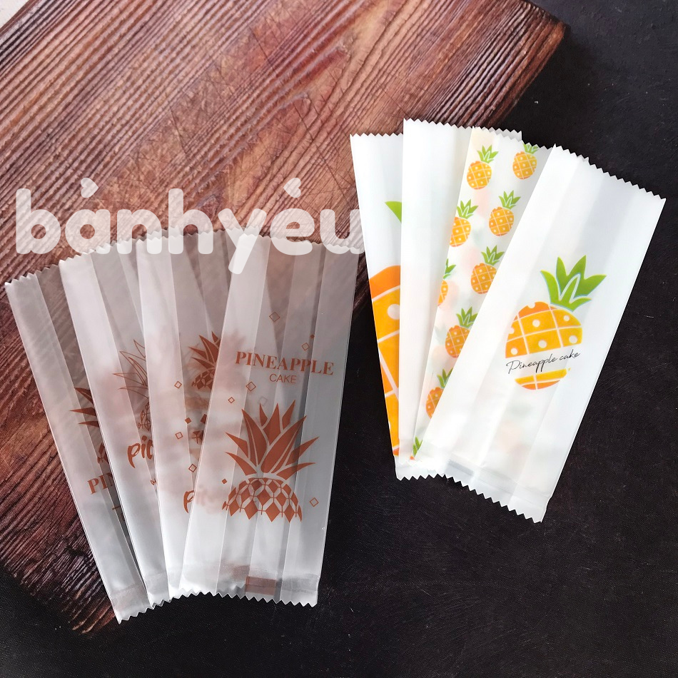 Lốc 100 túi đựng bánh dứa hàn miệng mẫu mới siêu xinh