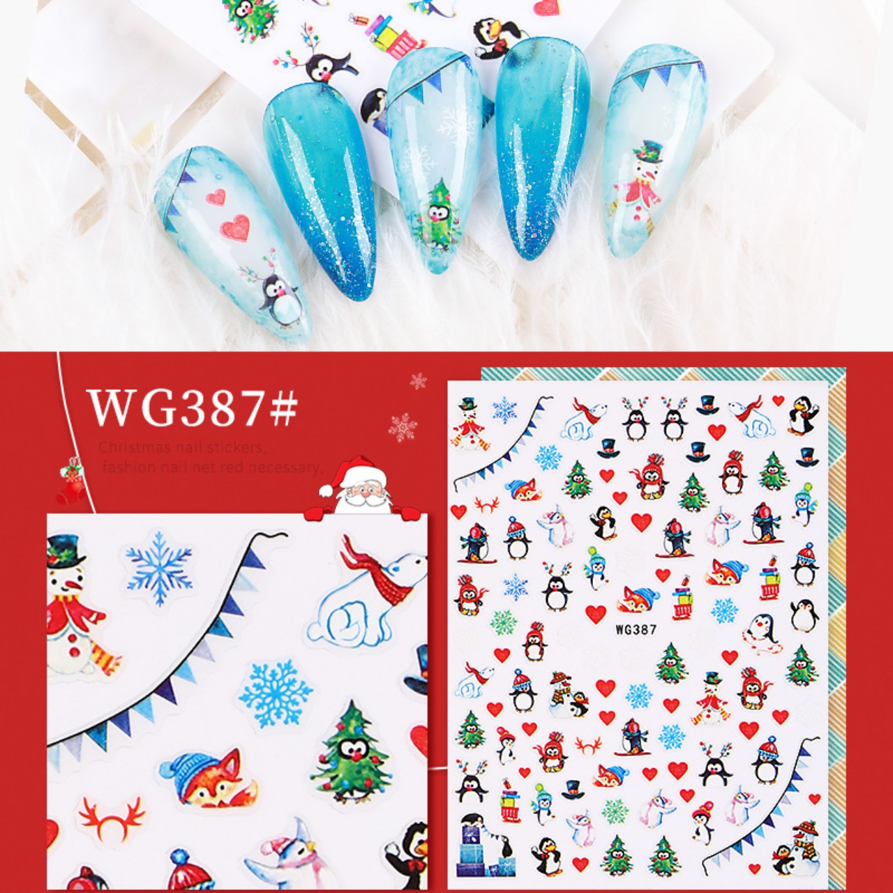Hình dán sticker 3d noel thần tài tết 2021