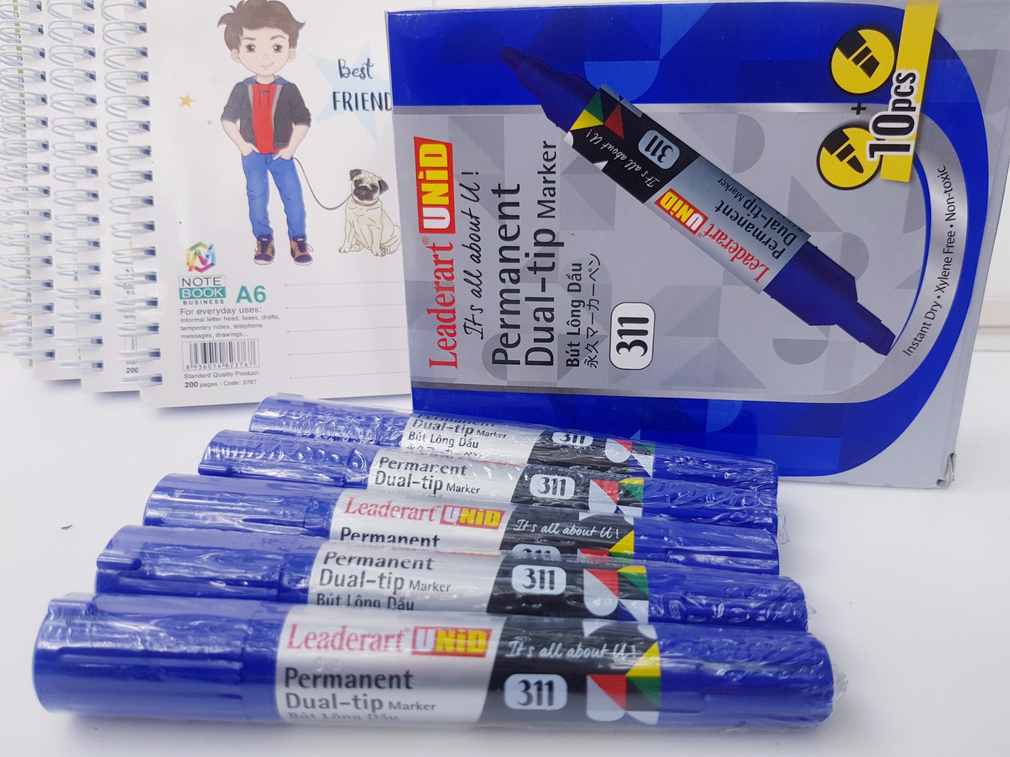 Bút lông dầu Learderart 311 - Xanh