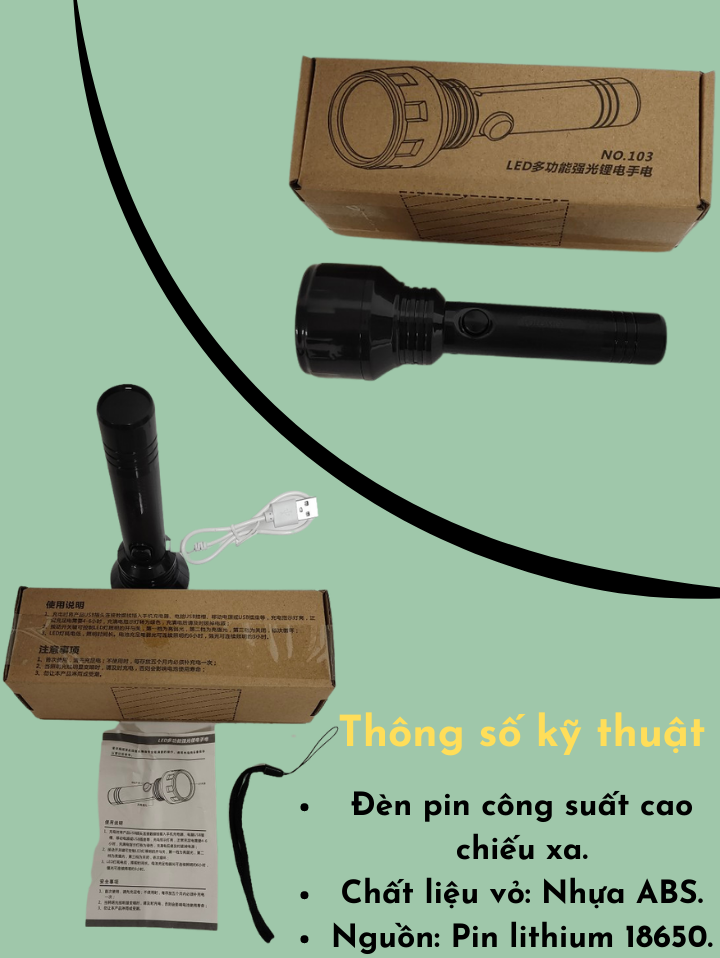 Các loại đèn pin led- năng lượng mặt trời - xml t6 siêu sáng