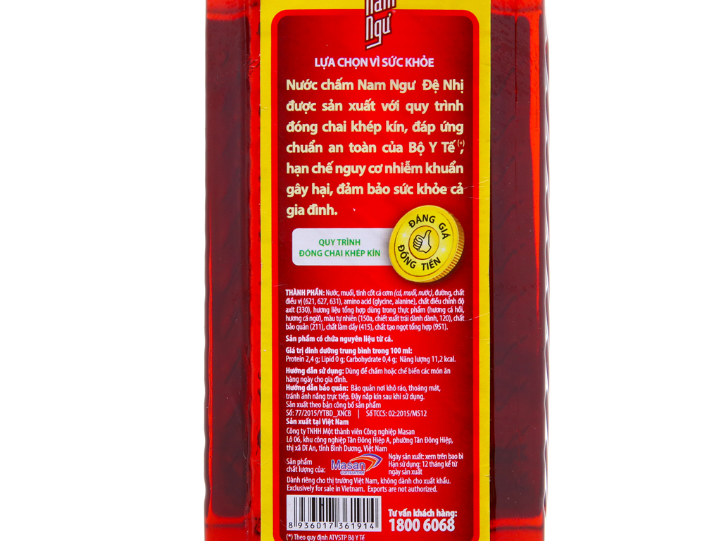 Nước chấm Nam Ngư Đệ Nhị chai 900ml