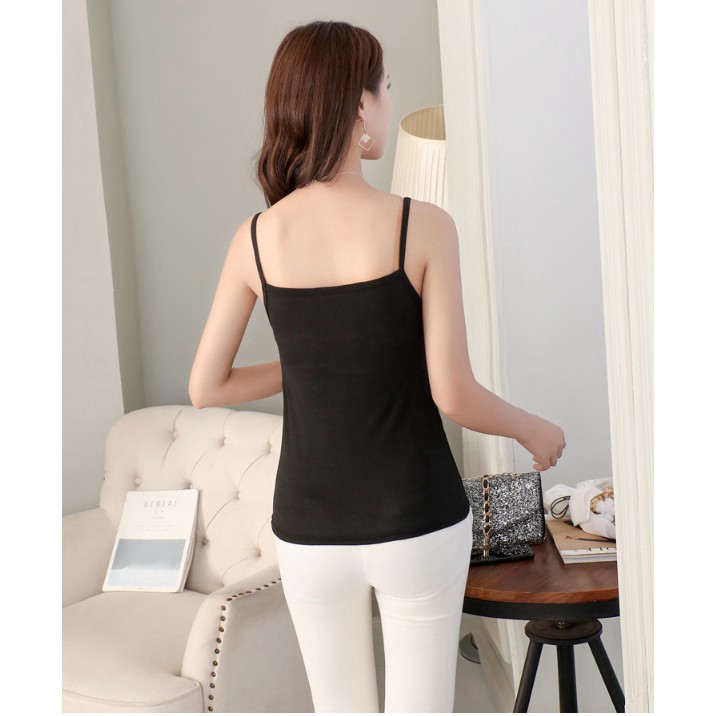 {EVACICI} Áo thun 2 dây vintage hàn quốc