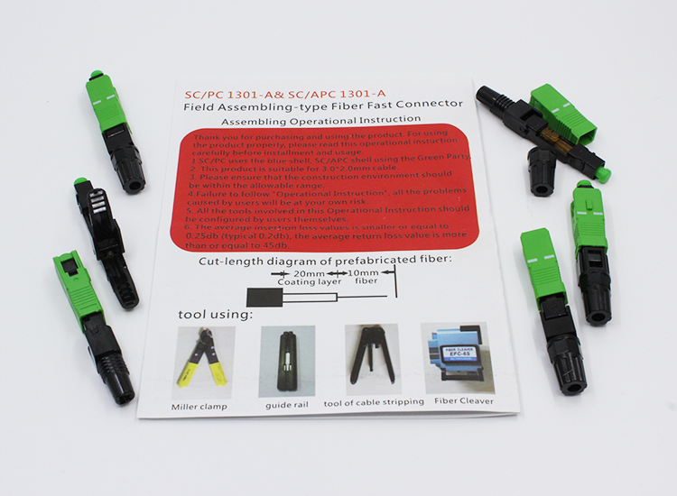100 Đầu fast connector - fastconnect FTTH Gpon SC APC