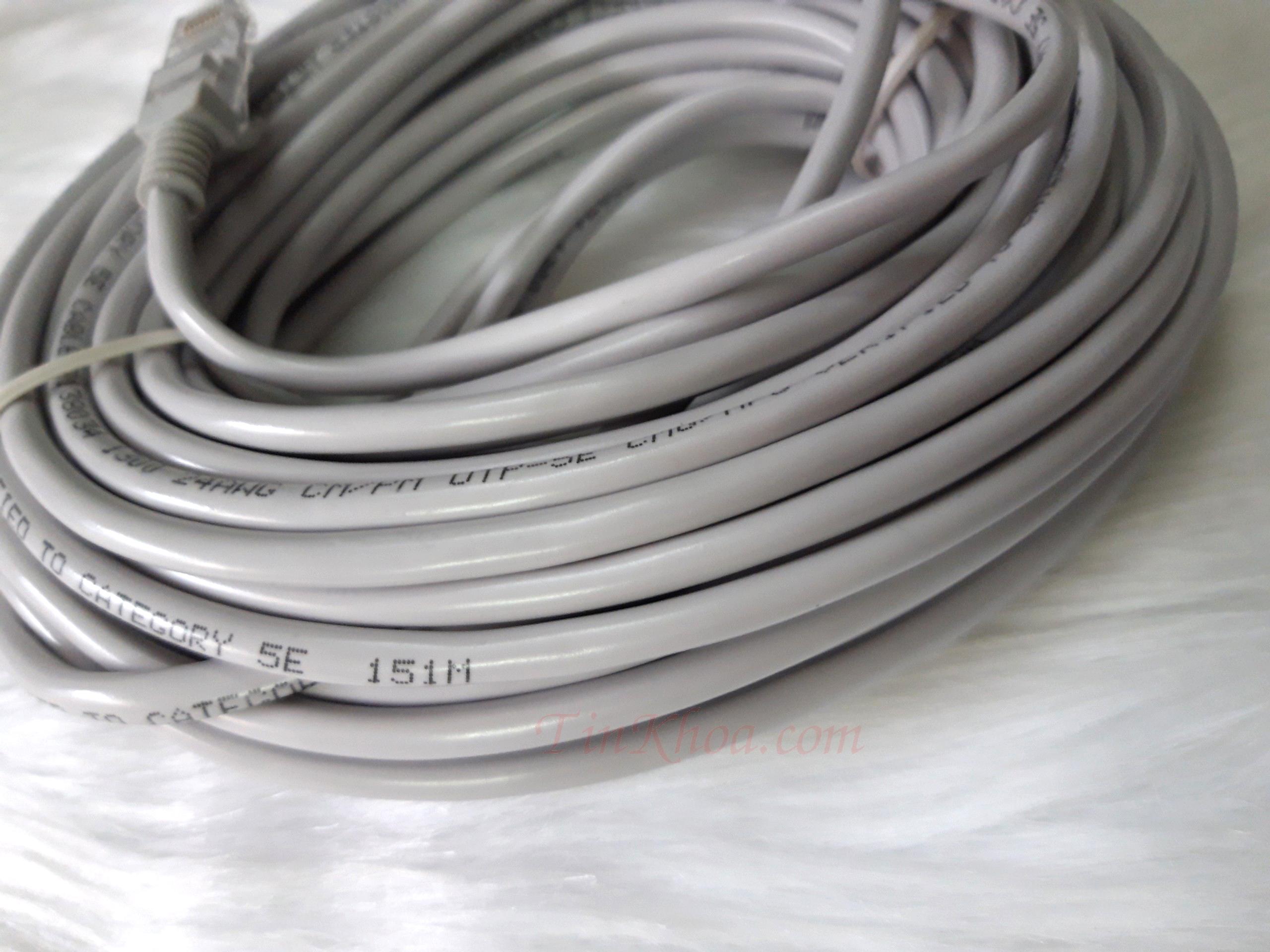 Dây cáp mạng 15m - Đúc 2 đầu liền dây CAT5 Kingmaster