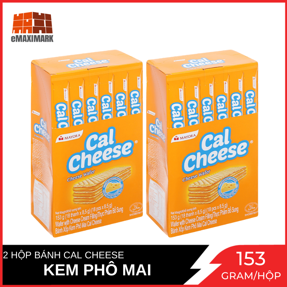 [HCM ship 2h] Combo 2 Bánh Xốp Phô Mai Cal Cheese Hộp 153G