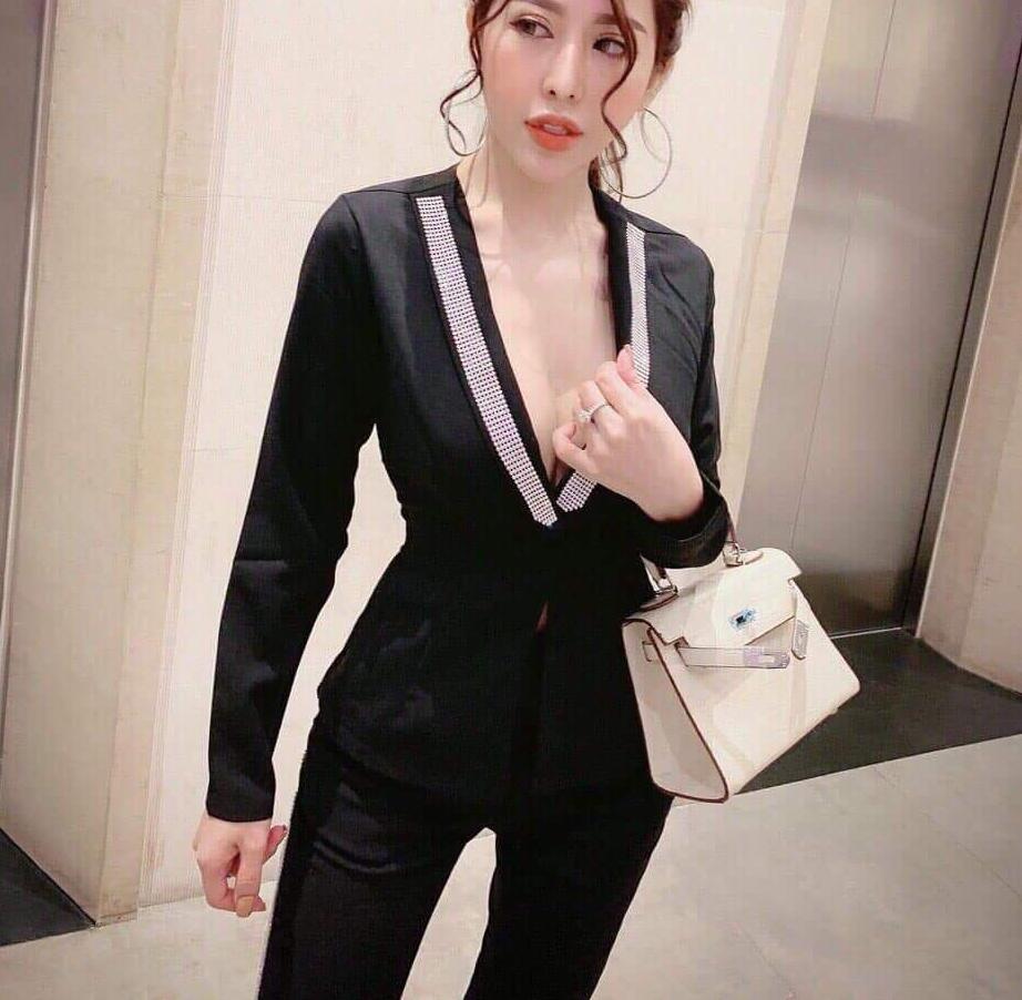 Sét áo vest ép đá quần tây