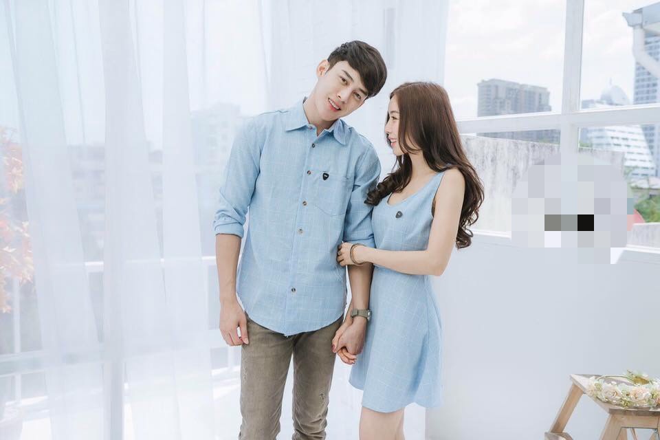 [HCM]đồ đôi nam nữ áo sơ mi+đầm cao cấp