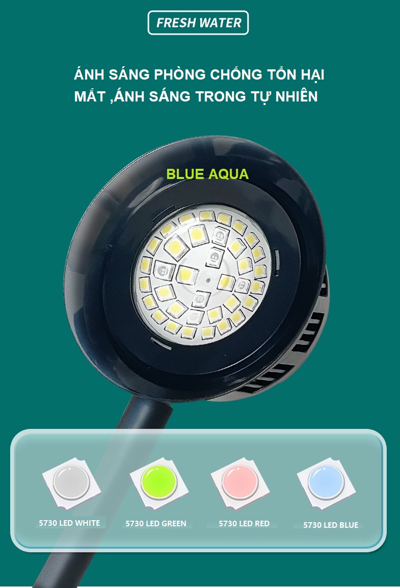 Đèn Rọi WRGB 30W Cho Hồ Thủy Sinh,Biotop Có Hẹn Giờ Timer