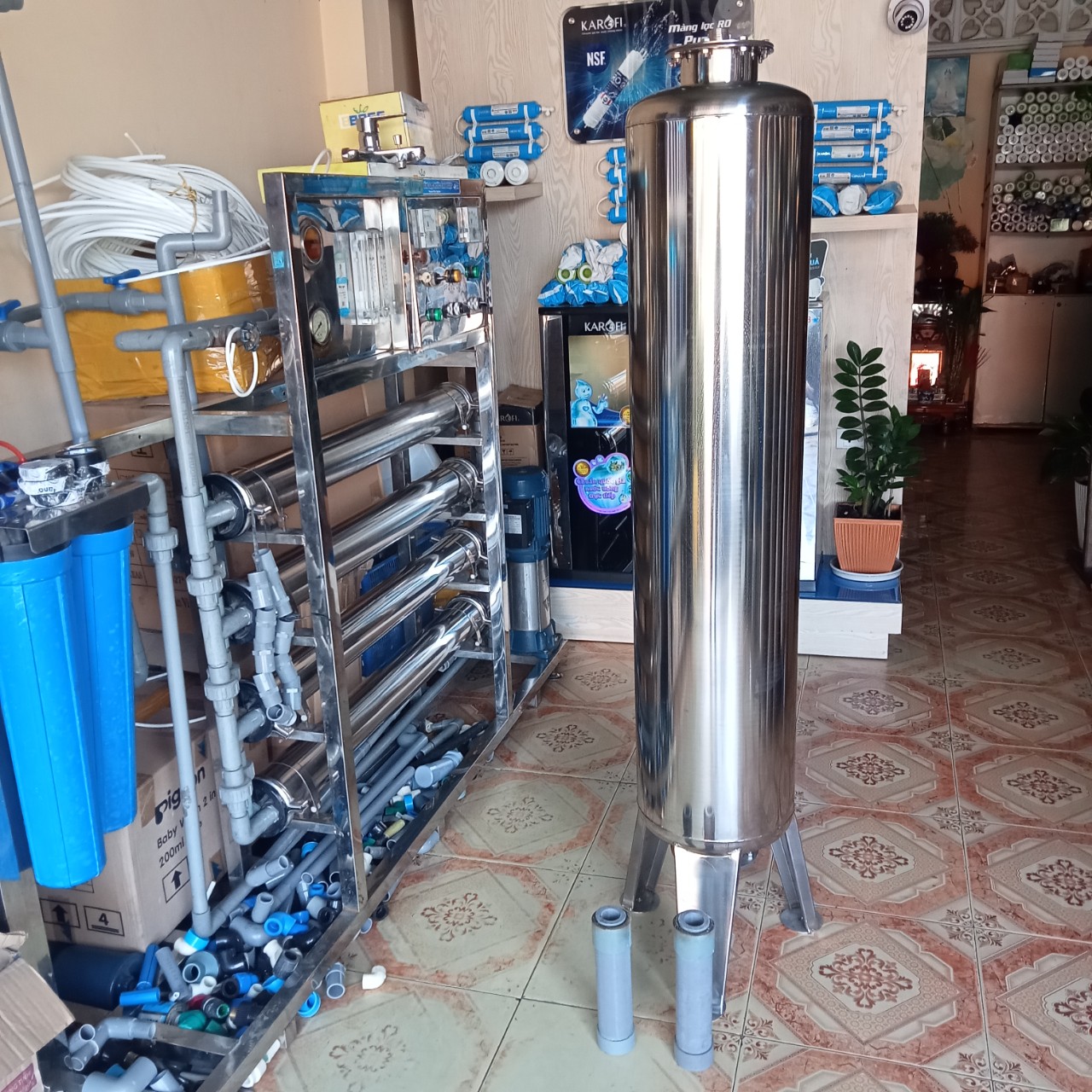 Vỏ Cột Lọc Nước Inox - Cột Lọc Inox Phi 300mm ( Đơn giá / 1 cột )