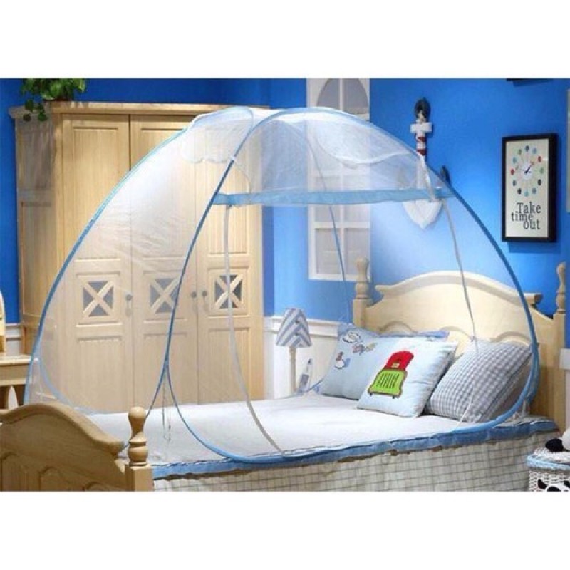 Mùng chụp người lớn ngăn muỗi hiệu quả 2Mx2m2 - Thiết kế tự bung không đáy thông minh có thể gấp gọn khi không sử dụng - Tiện lợi để mang theo khi du lịch, Màn che cao cấp