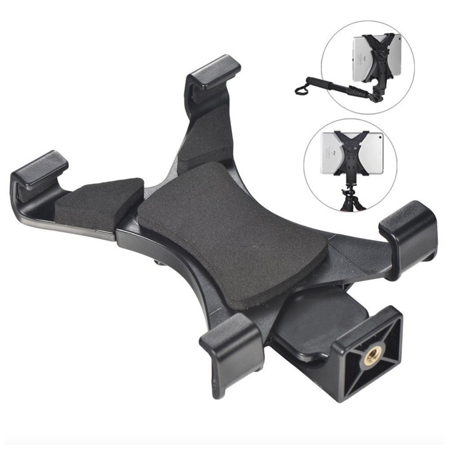 Đầu kẹp gắn ipad - máy tính bảng vào tripod