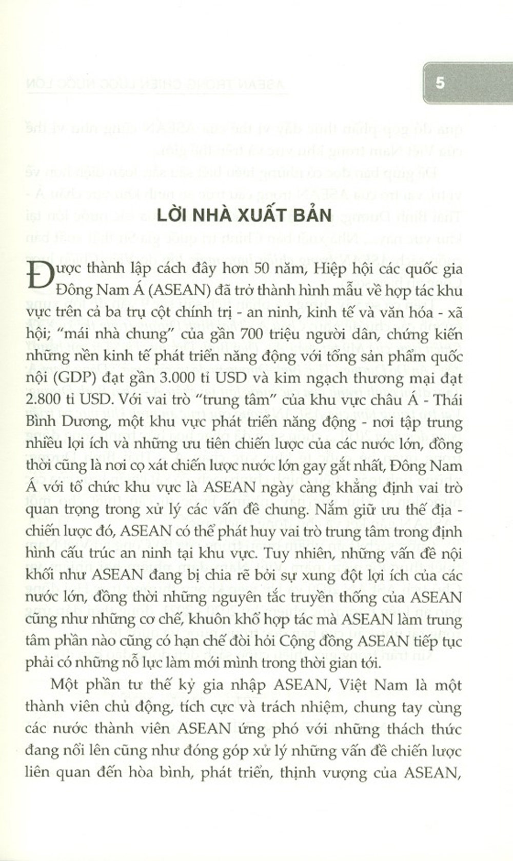 ASEAN Trong Chiến Lược Nước Lớn