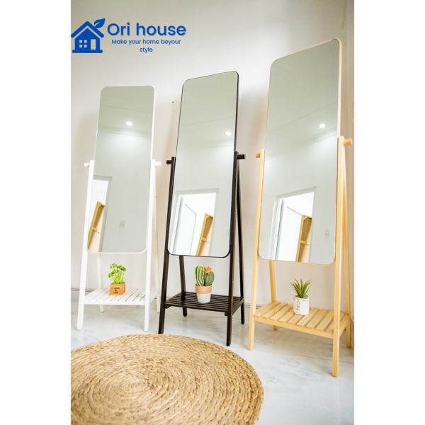 Gương soi toàn thân tràn viền khung gỗ 3 màu lựa chon đẹp nét và sang - Ori House