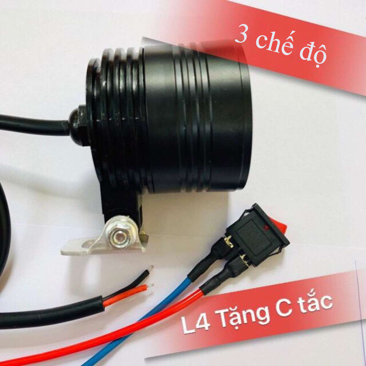 ĐÈN TRỢ SÁNG L4 NGẮN 20W 3 CHẾ ĐỘ KÈM CÔNG TẮC