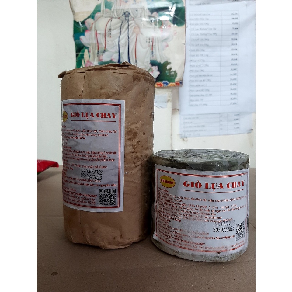 Giò Lụa chay 1Kg VINACHAY (giao hàng ngay sau 1-2h)