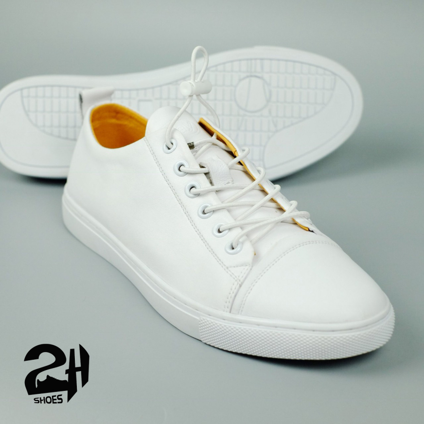 Giày nam snecker, thể thao da bò, phong cách hàn quốc 3 màu đen, xanh, trắng SHOES 2H 2H- 69 giá rẻ