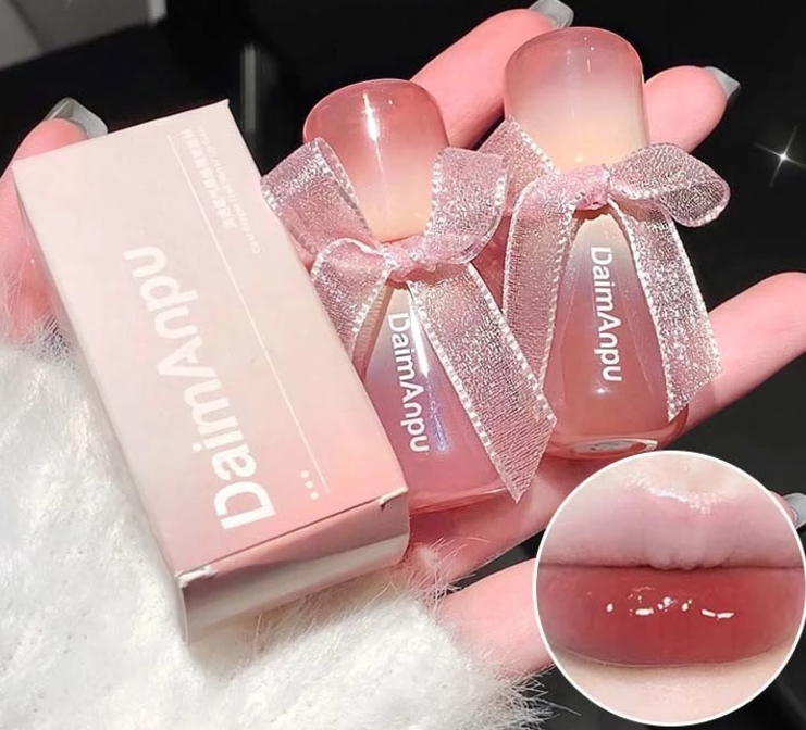  Gương Son Bóng Nước Thủy Tinh Thạch Môi Trà Sữa Màu Son Môi Trang Điểm Môi 