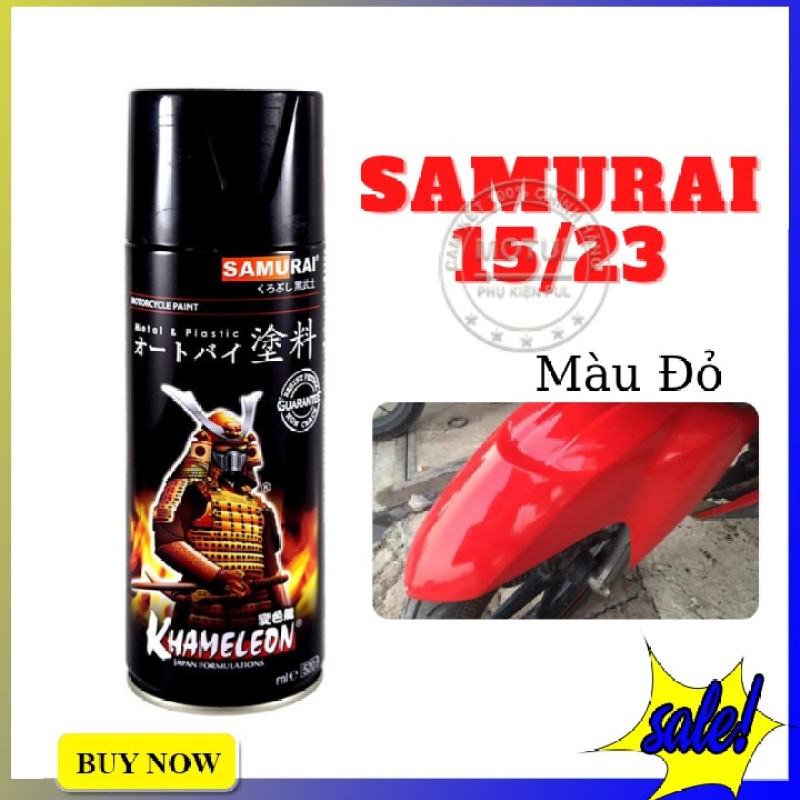 Sơn Xịt Samurai Chính Hãng Màu Đỏ Nổi Bật 15/23