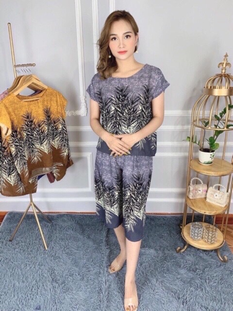 Bộ Lanh Anh Thư siêu đẹp và mát cho các mẹ(giao màu ngẫu nhiên)