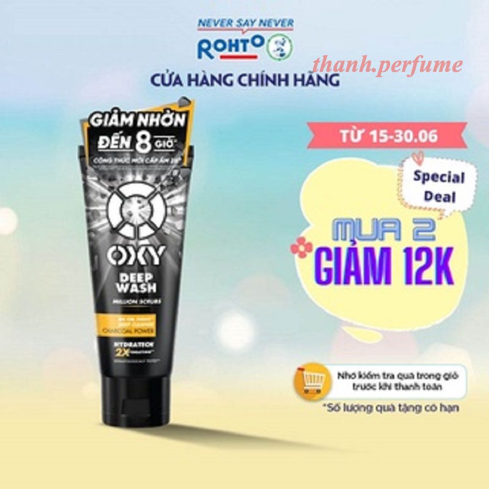 Sữa Rửa Mặt Nam 50G Oxy Sạch Nhờn Có Hạt Massage