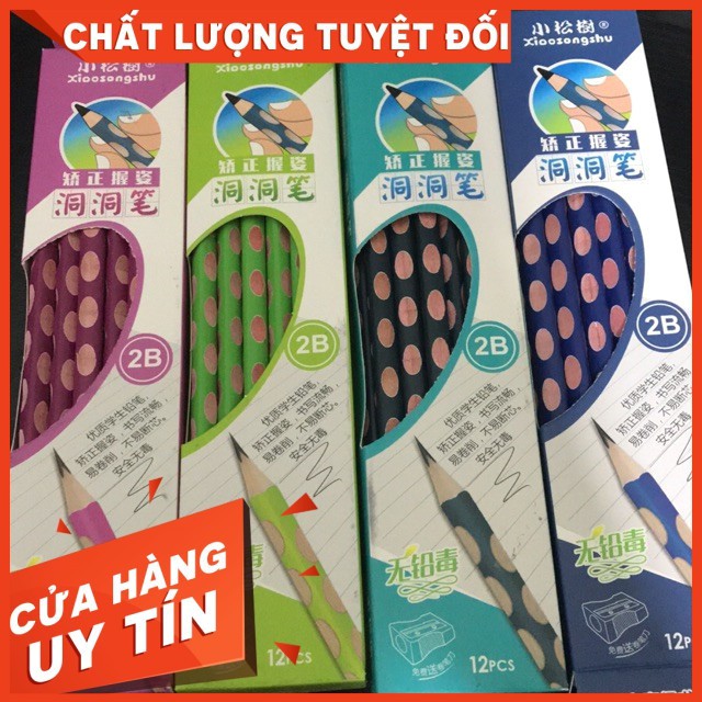 12 Bút chì định vị 2b tặng gọt chì