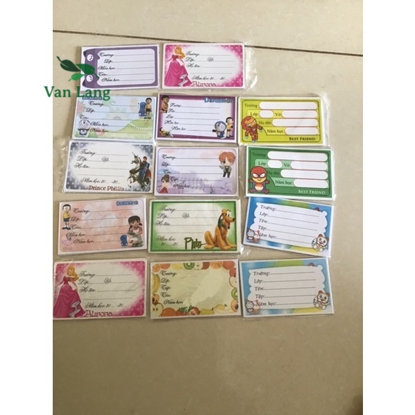 Tệp 30 Nhãn vở hình dễ thương