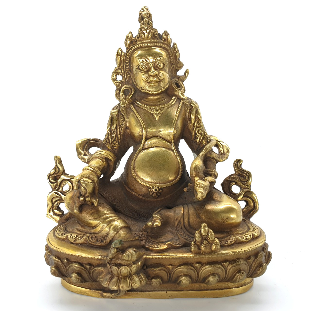 Tượng Phật Hoàng Thần Tài Vàng Trơn - Kích thước cao 15Cm