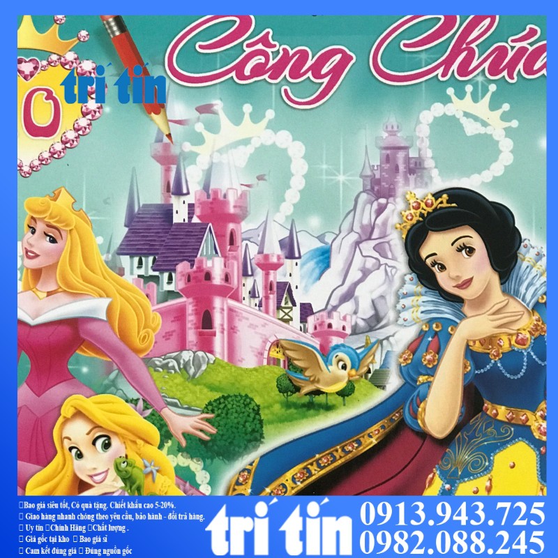 [HCM]TRANH: ✅  ✅ BÉ TẬP TÔ MÀU CÔNG CHÚA.