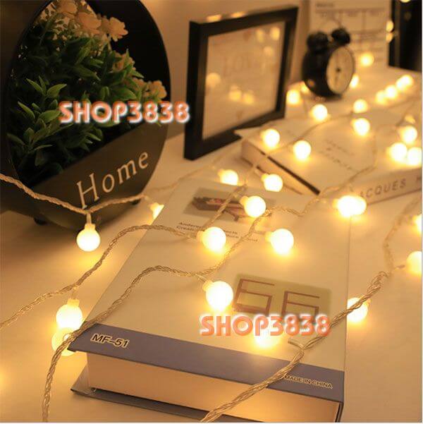 [HCM]Lựa Nguồn (Pin- USB- Điện) Dây Đèn Led Bi Tròn Dài 6M - 40 Bóng