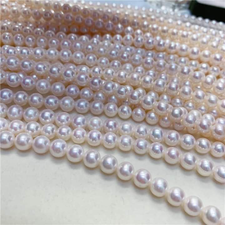 Dây Nguyên Liệu Ngọc Trai 7-8mm Độ Sáng 4A Màu Trắng - Ngọc Trai Trường Thịnh