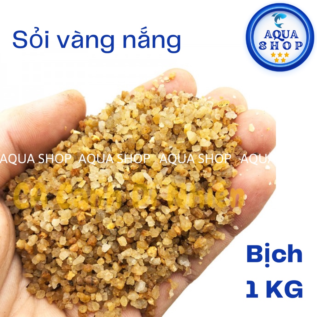 1kg sỏi colorado light vàng siêu đẹp - trải nền trang trí bể cá hồ thủy sinh