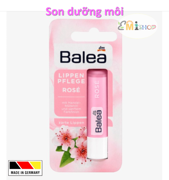 Son dưỡng môi hương hoa hạnh nhân - Balea Lippenpflege Rosé 4,8 g _ Làm mềm môi - Giảm thâm môi _ Dành cho môi khô nứt nẻ