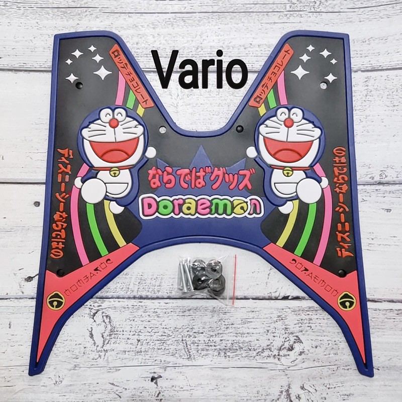 Thảm lót chân, để chân hình Doraemon dành cho xe Click 2016-17, Vario 125/150