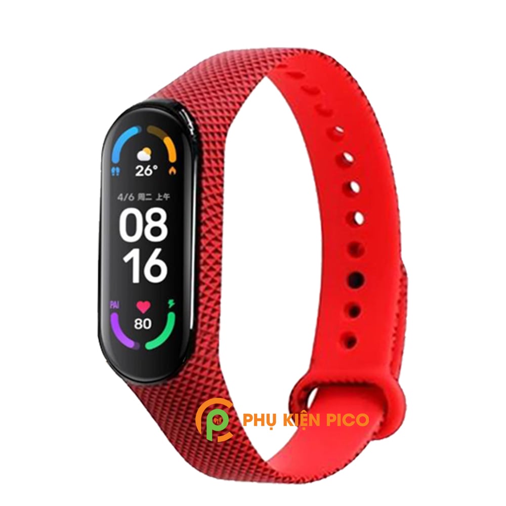 Dây đồng hồ Xiaomi Mi Band 6 silicone cao cấp siêu mềm phong cách thời trang nhiều màu - Dây silicon MiBand 6