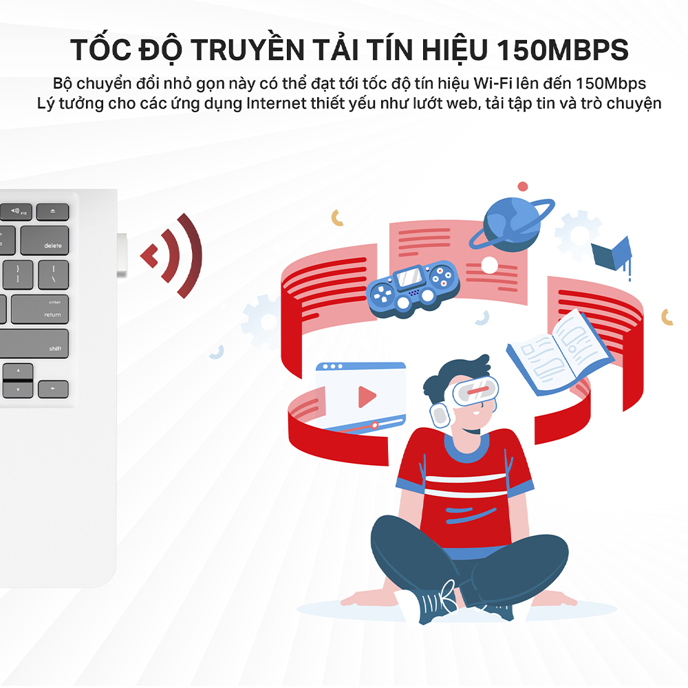 Bộ Chuyển Đổi USB Wifi Nano Mercusys MW150US N150