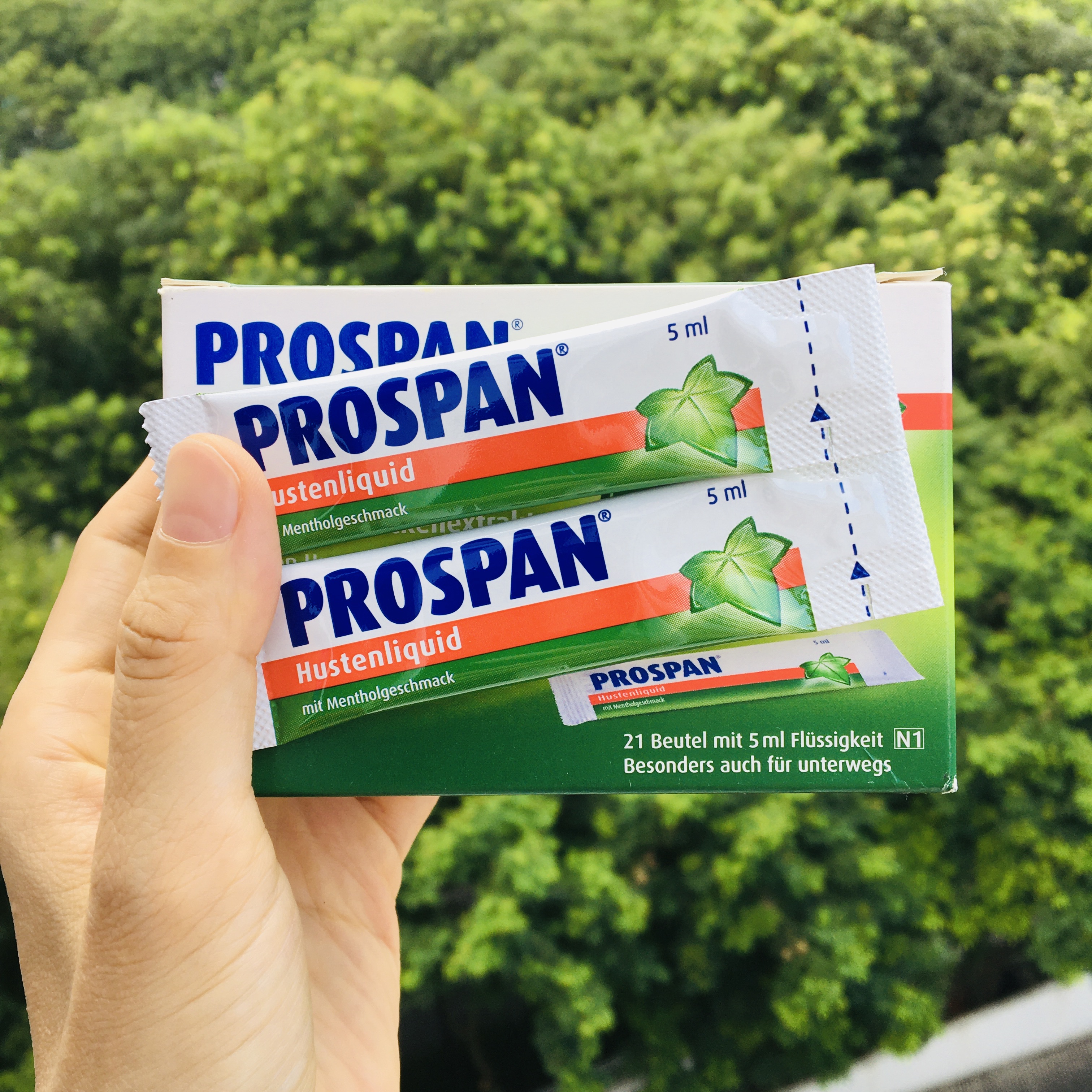 [Hàng nội địa Đức] Siro ho Prospan của Đức (100ml) (1m+). Siro Prospan dạng 21 gói(6y+)