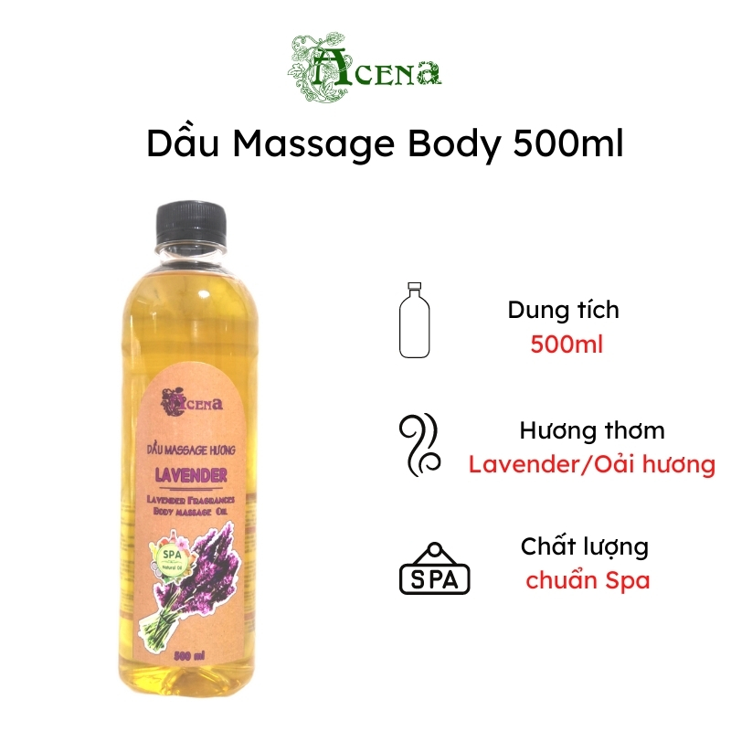 Dầu Massage Body Lavender ACENA 500ml