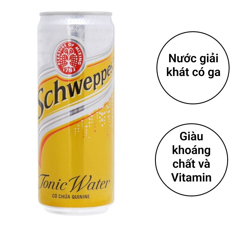 Thùng 24 Lon Nước Soda Schweppes/Tonic Lon 320ML