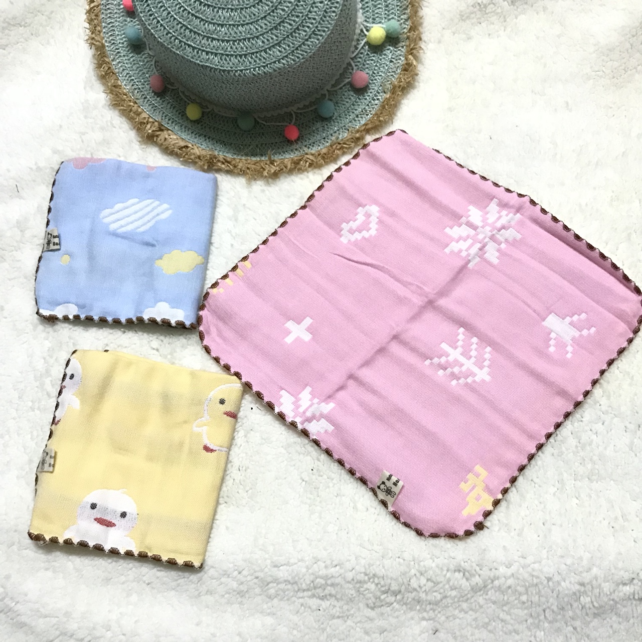 Set 5 Leele Khăn Sữa, Khăn Mặt Sợi Tre 6 Lớp K333