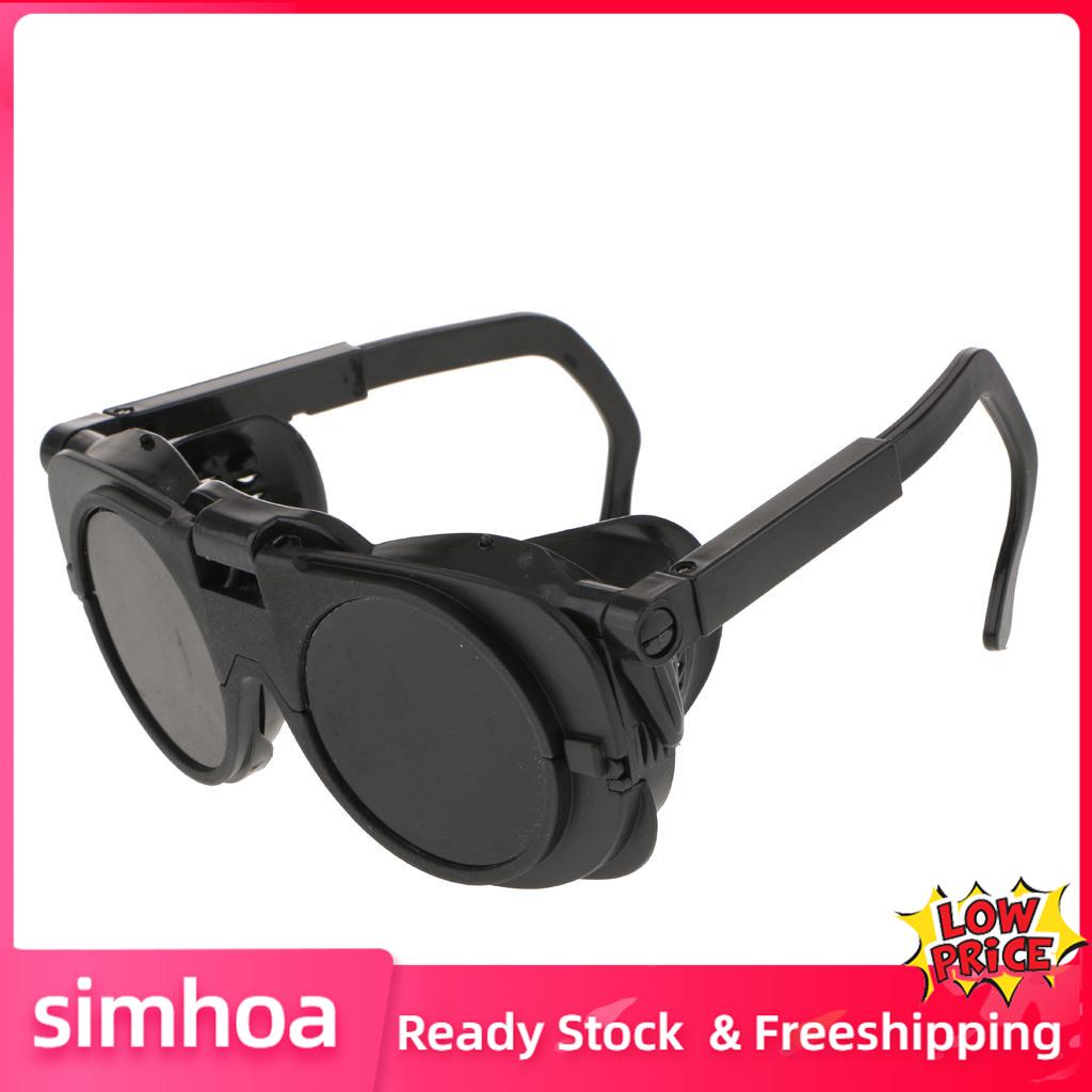 Simhoa Welding Goggles Cutting Welders Safety Goggles Flip Up Eye Protection Glasses Dual Lens