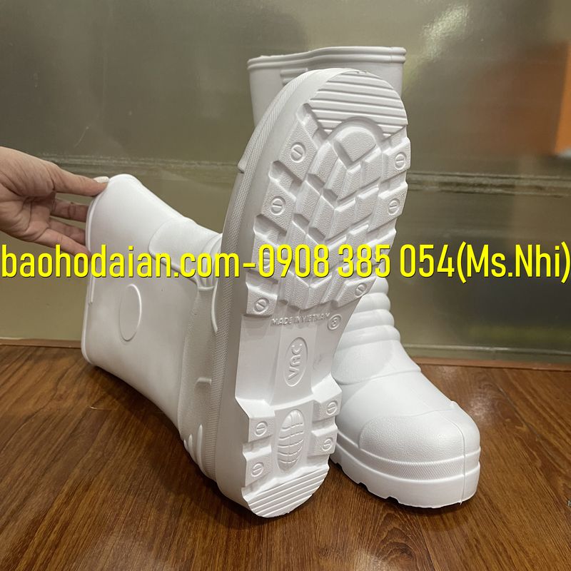 Ủng xốp màu trắng nhựa EVA siêu nhẹ E014