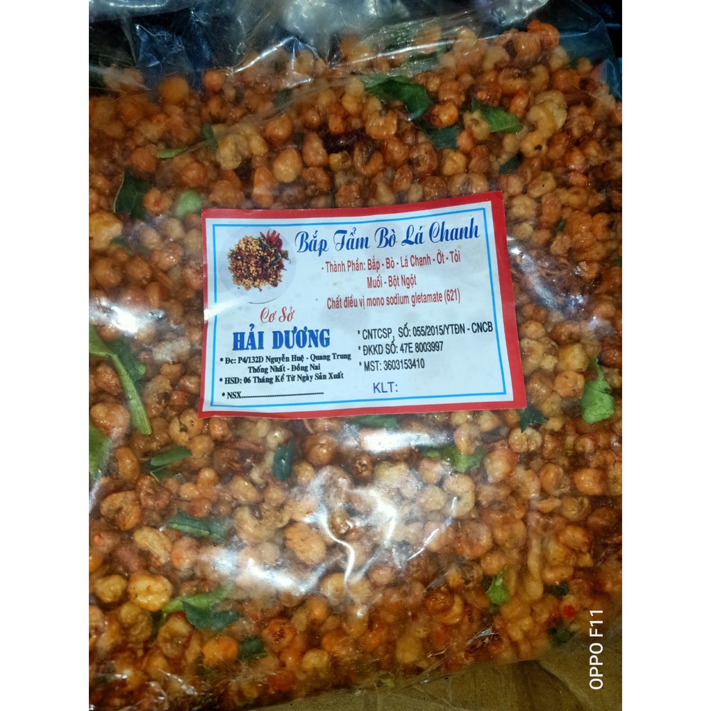 200g BẮP SẤY BÒ LÁ CHANH siêu ngon