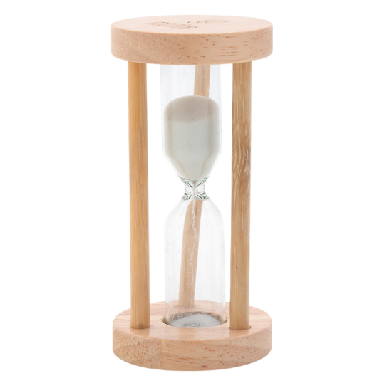 [HCM]Đồng Hồ Cát Bằng Gỗ 3 Phút - Trắng
