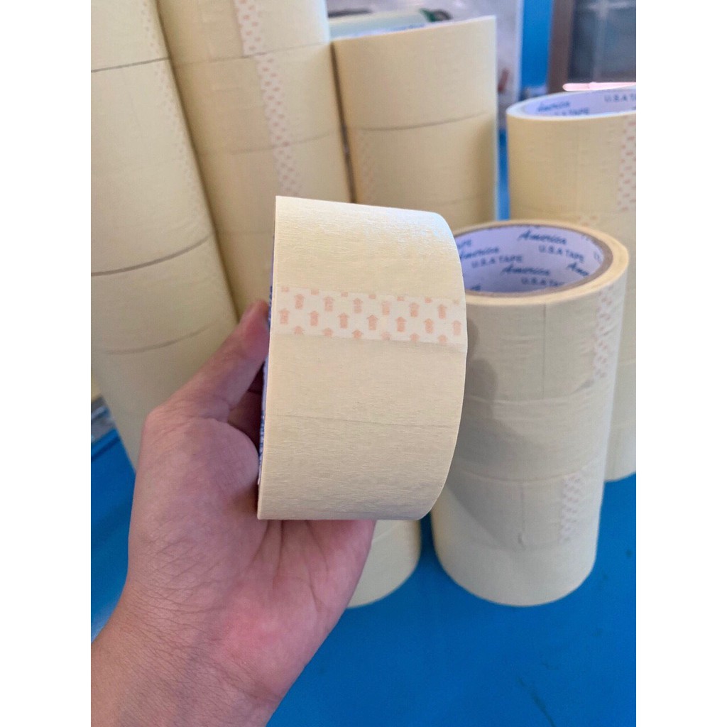 Cây băng keo giấy loại 12M (khổ 24mm gồm 12 cuộn / 1 cây & khổ 48mm gồm 6 cuộn / 1 cây) A12